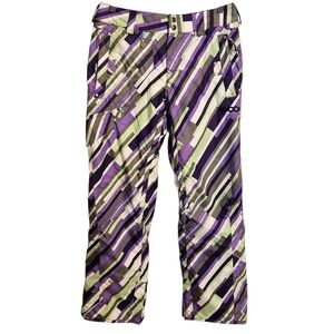 Volcom | Women's Multicolored Nimbus Staten Ski or Snow Pants (Size Small)